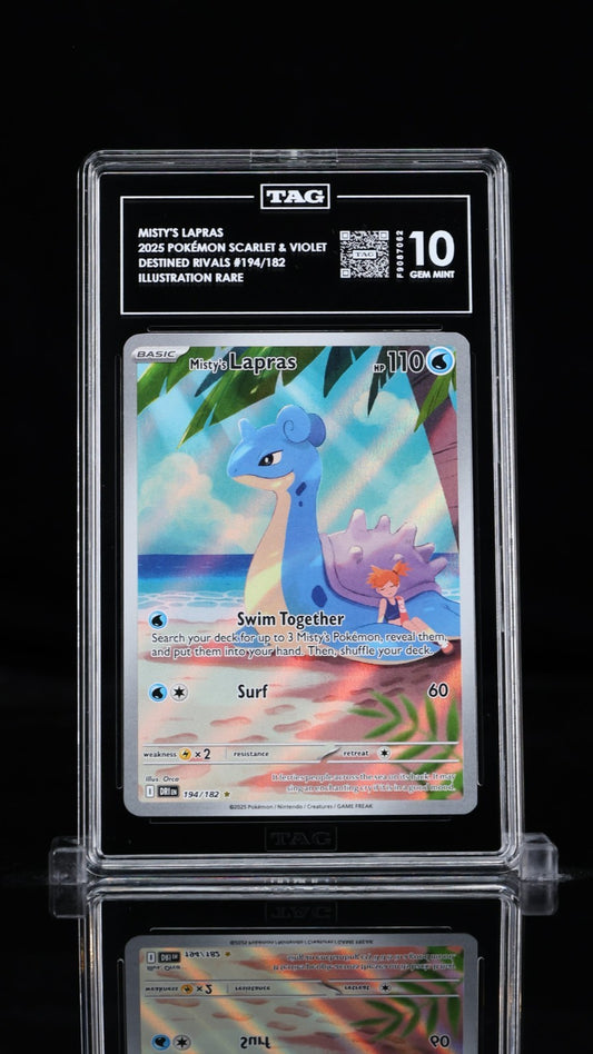 TAG 10 Misty's Lapras 194/182 Illustration Rare Pokemon Destined Rivals Gem Mint