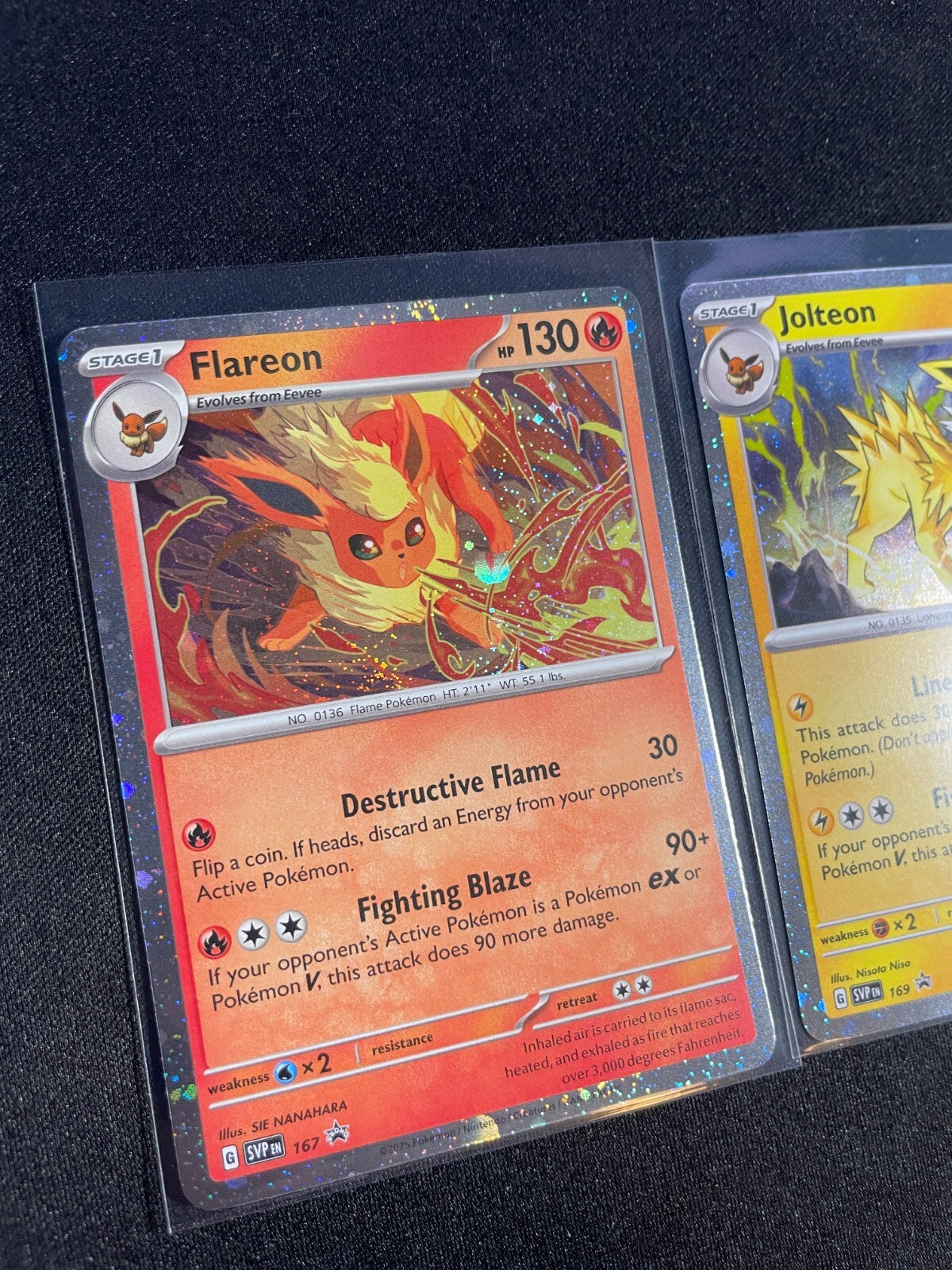 Flareon 167 Vaporeon 168 Jolteon 169 SVP Promos  Prismatic Evolutions Pokemon NM