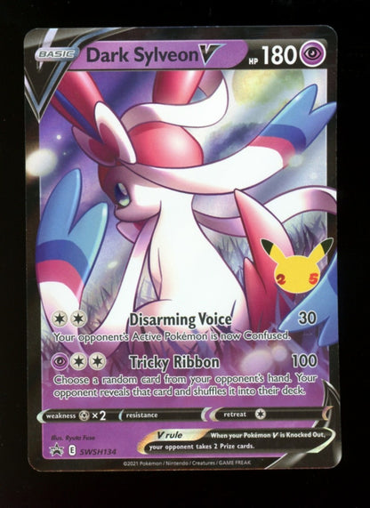 Dark Sylveon V SWSH134 Black Star Promo Celebrations Pokemon 25th Anniversary NM