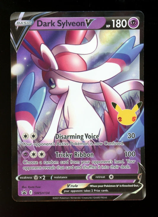Dark Sylveon V SWSH134 Black Star Promo Celebrations Pokemon 25th Anniversary NM