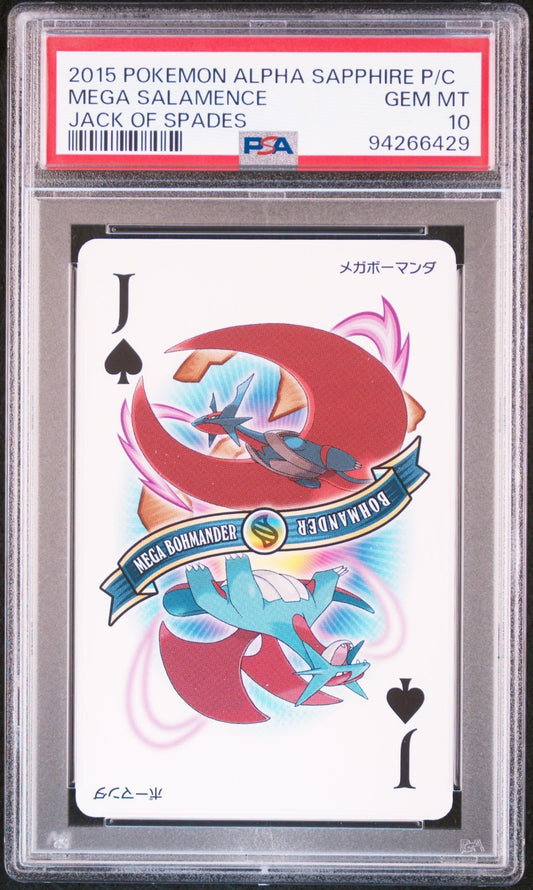 PSA 10 - Mega Salamence - Pokemon Alpha Sapphire Poker Playing Card 2015 POP 5!