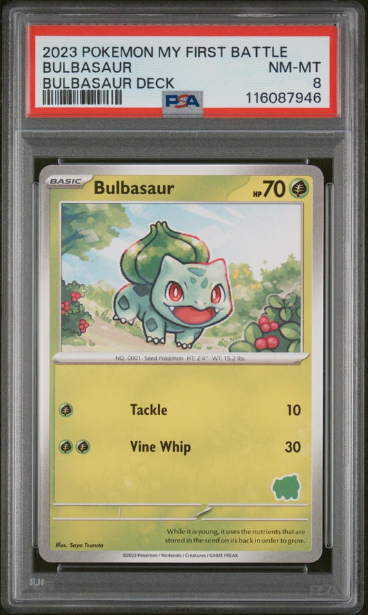 PSA 8 - Bulbasaur Stamped - My First Battle Deck Pokemon TCG