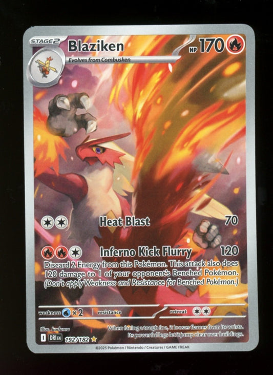 Blaziken 192/182 Illustration Rare - Pokemon Destined Rivals Scarlet Violet NM 3