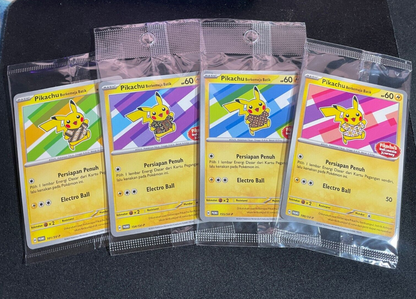 Pikachu Berkemeja Batik 101 154 155 190/SV-P Pokemon Indonesian Exclusive SEALED