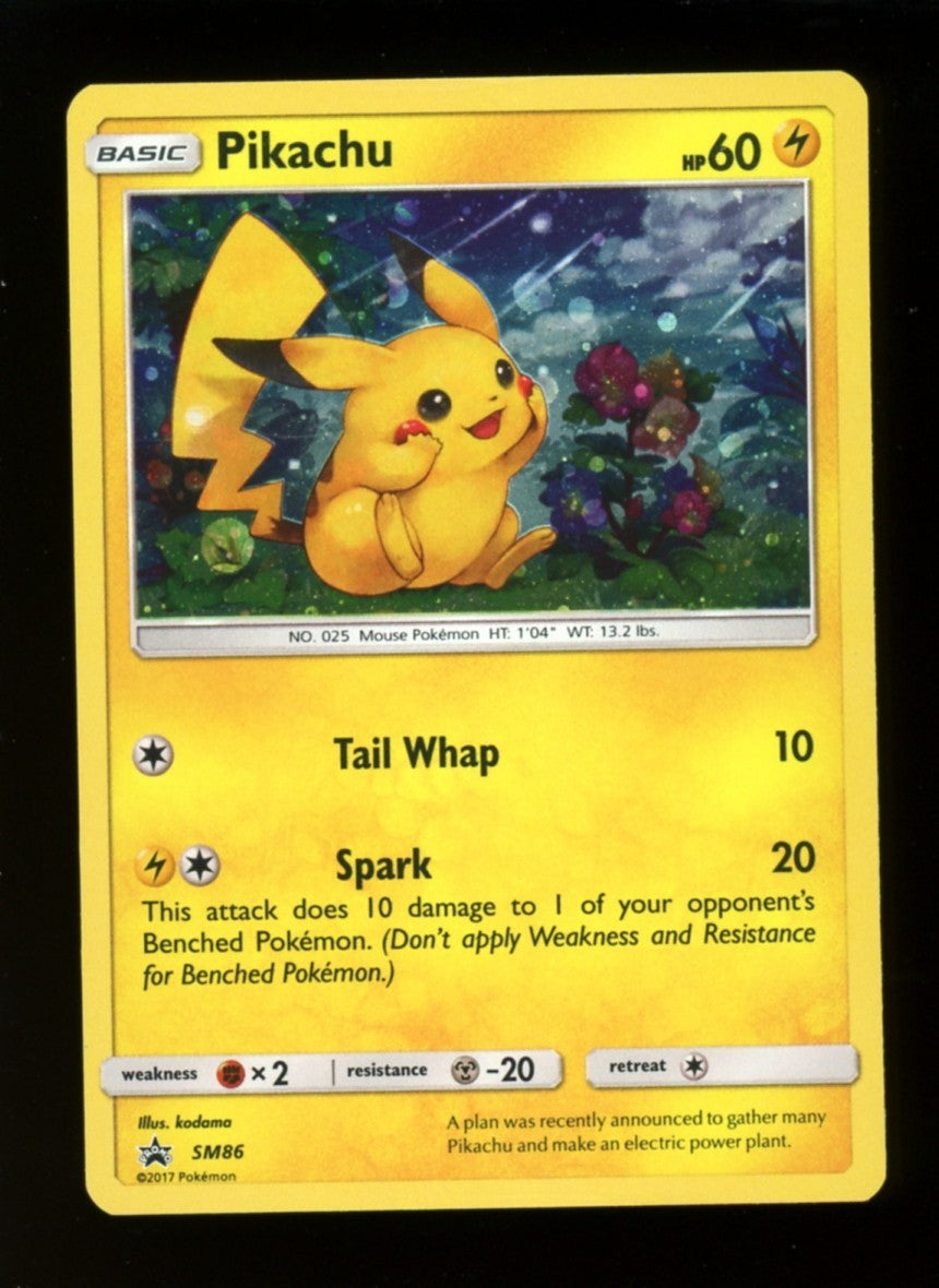 Pikachu SM86 Holo Black Star Promo - Pokemon Sun & Moon Shining Legends Chest MP