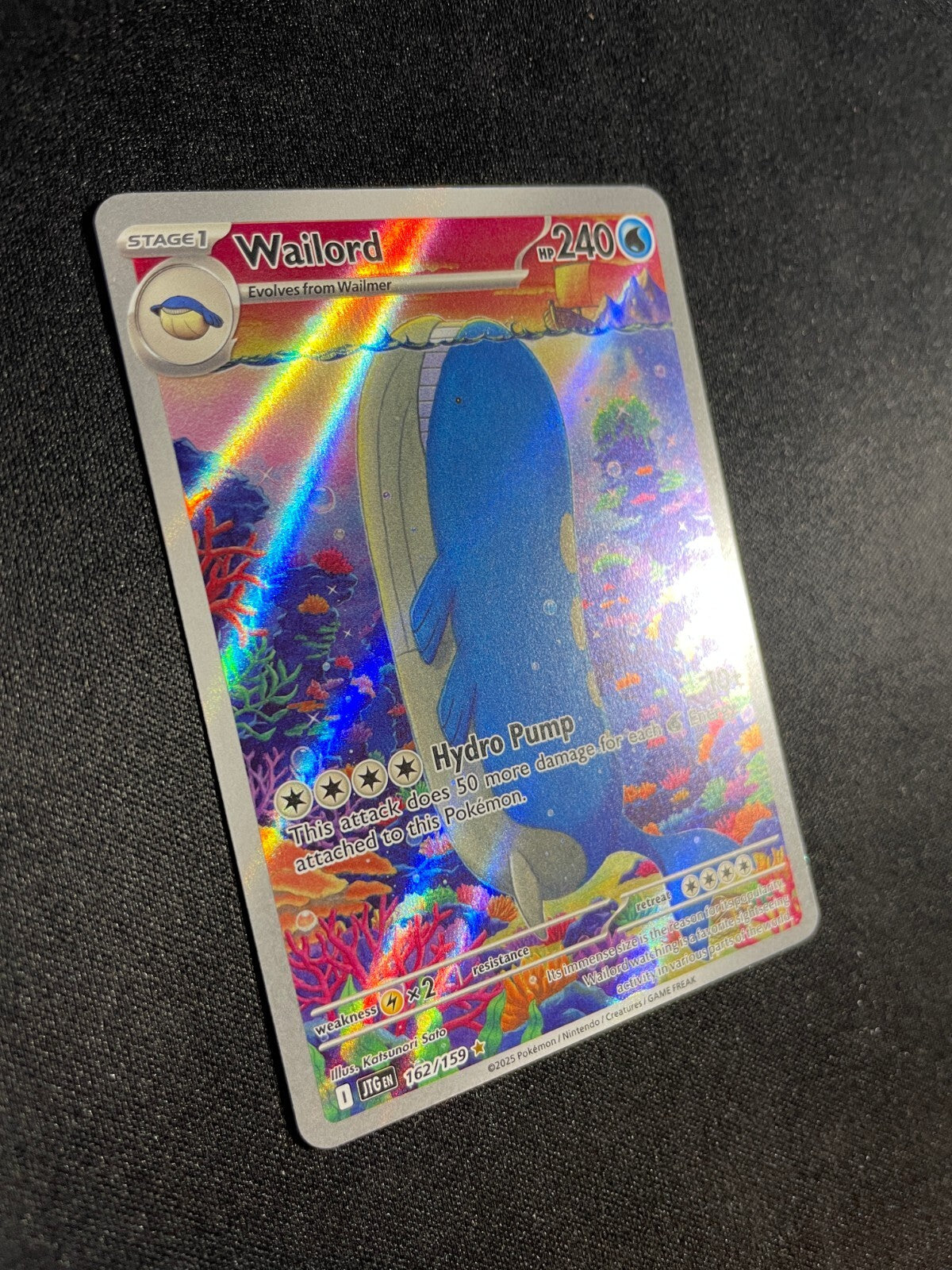 Wailord 162/159 Illustration Rare - Journey Together Pokemon TCG - NM