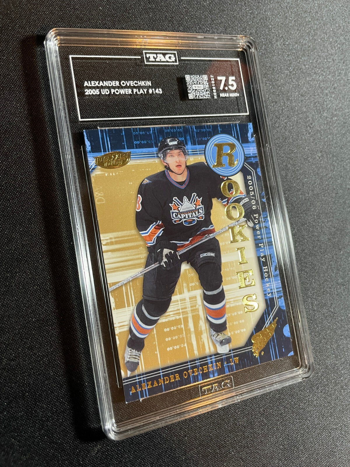 TAG 7.5 - Alexander Ovechkin #143 Rookie RC 2005-06 Upper Deck Power Play Hockey
