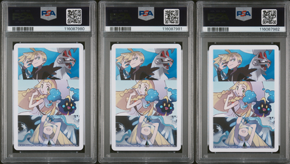 PSA 10 Sequential - Lillie Cosmog Lunala & Solgaleo Hearts Set - Pokemon Poker