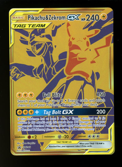 Pikachu & Zekrom GX SM248 Black Star Promo - Pokemon Sun & Moon Premium Coll. NM