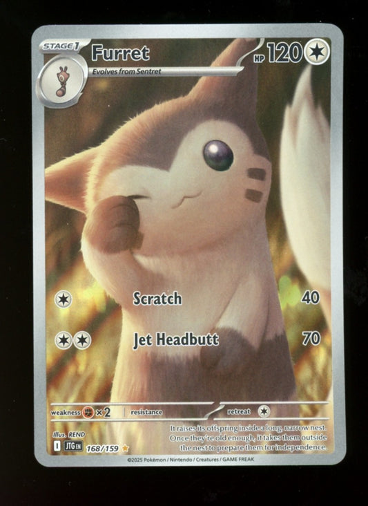 Furret 168/159 Illustration Rare - Journey Together Pokemon Scarlet Violet - NM