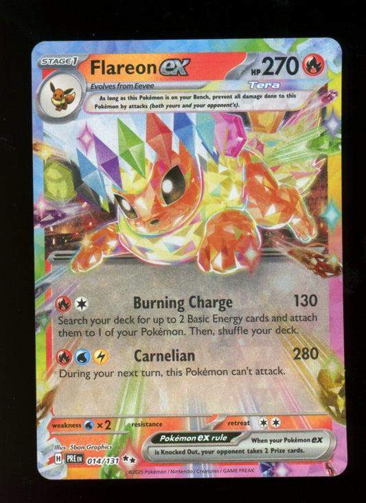 Flareon ex 014/131 Double Rare - Prismatic Evolutions Pokemon Scarlet Violet NM