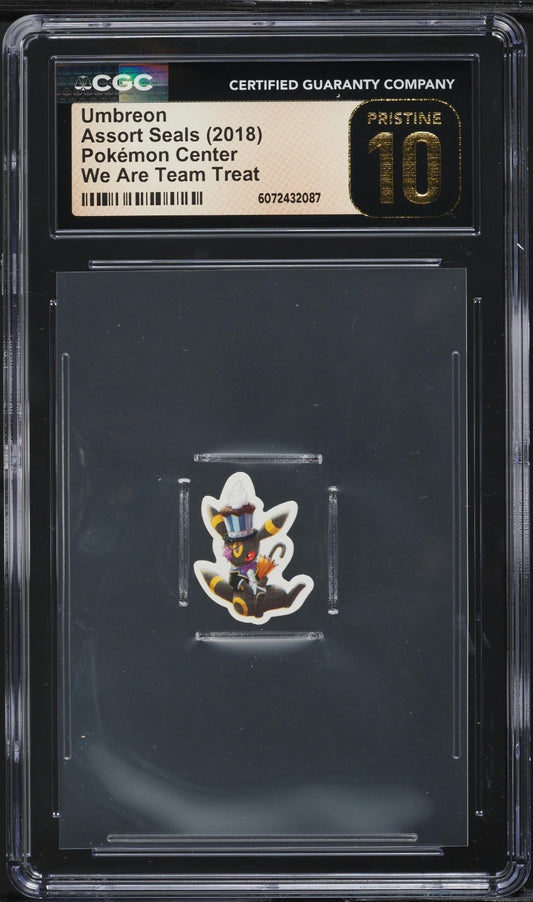 CGC 10 Pristine - Halloween Umbreon - Pokemon Center Japanese Flake Sticker