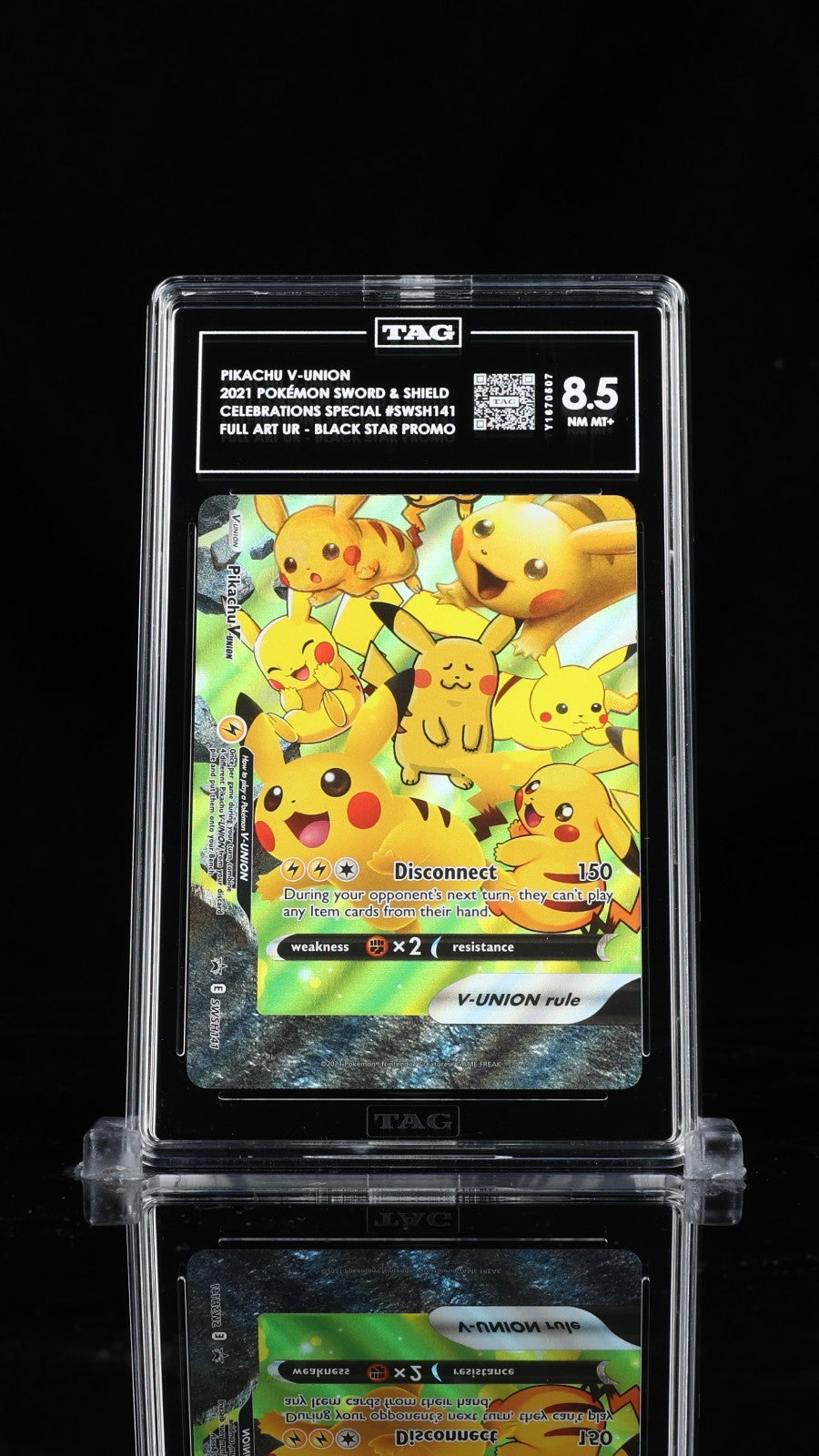 TAG 8.5 - Pikachu V-Union SWSH141 Black Star Promo - Celebrations Pokemon 25th