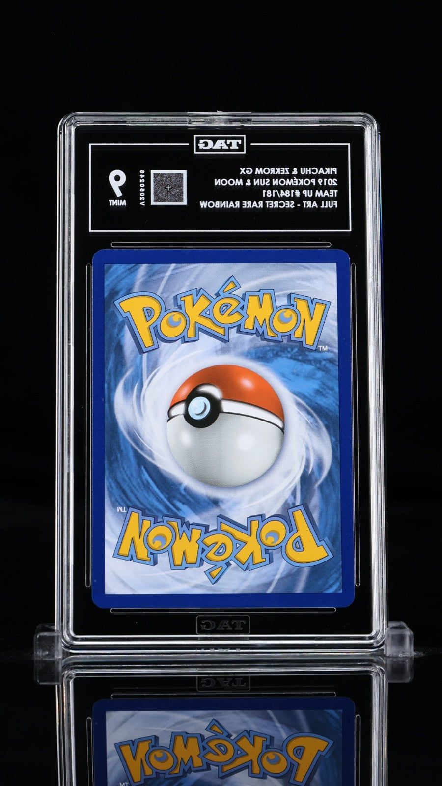 TAG 9 - Pikachu & Zekrom GX 184/181 Secret Rare  Pokemon Sun & Moon Team Up 2019