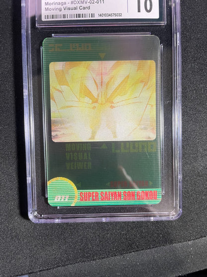 CGC 10 - Super Saiyan Goku #011 3D Morinaga Dragon Ball Z Wafer Cards Part 1 Gem