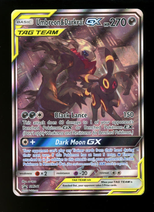 Umbreon & Darkrai GX SM241 Black Star Promo - Tag Team Powers Collection Pokemon