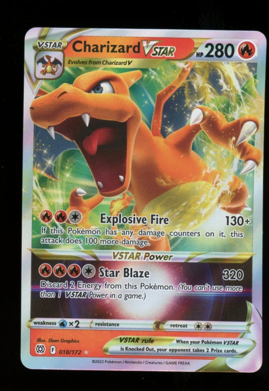 Charizard VSTAR 018/172 Ultra Rare - Brilliant Stars Pokemon Sword Shield - NM