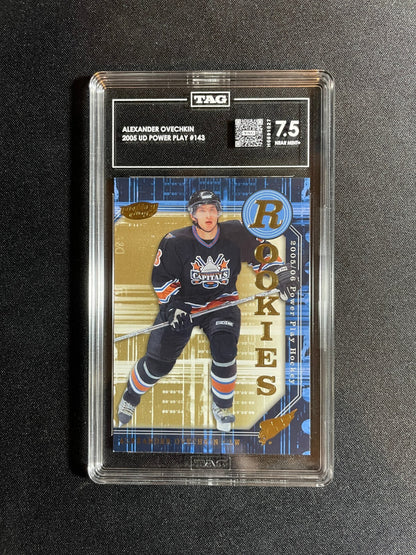 TAG 7.5 - Alexander Ovechkin #143 Rookie RC 2005-06 Upper Deck Power Play Hockey
