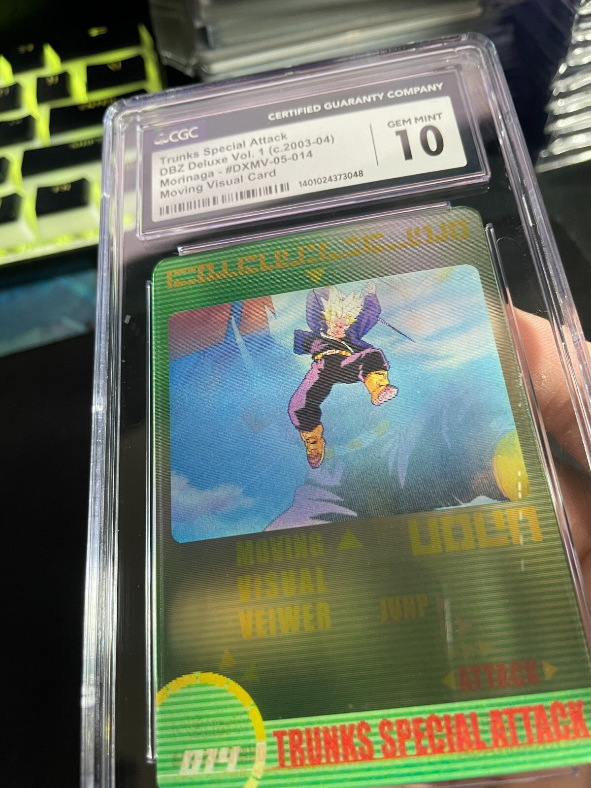 CGC 10 Future Trunks #014 3D Morinaga Dragon Ball Z Wafer Cards Part 1 Gem Mint