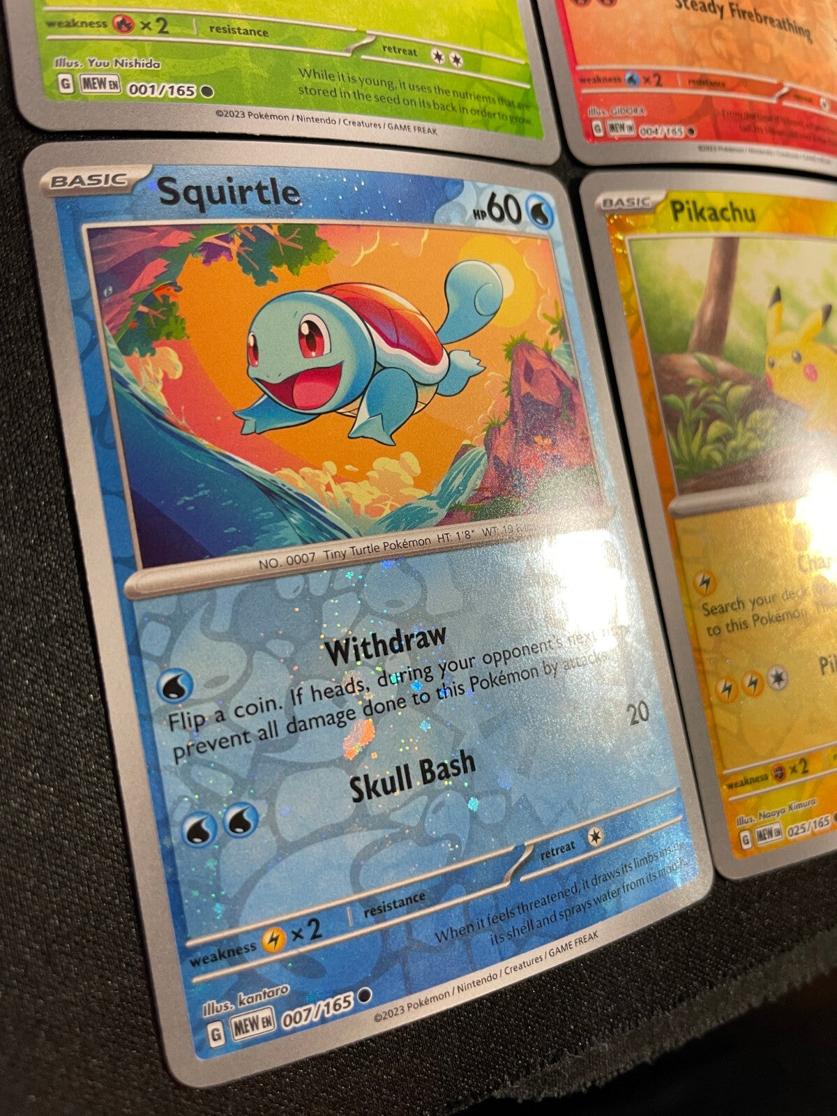 Pikachu Bulbasaur Charmander & Squirtle - Pokemon 151 Costco Mini Tin Promos  NM