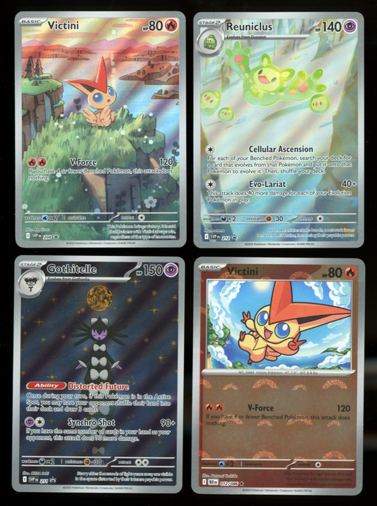 Victini 208 Reuniclus 212 Gothitelle SVP Promo Pokemon Black Bolt White Flare LP