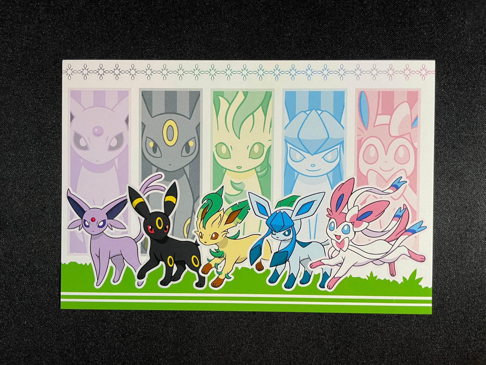 Pokemon Center Postcard - Umbreon Espeon Leafeon Glaceon & Sylveon 5.8" x 4"  LP