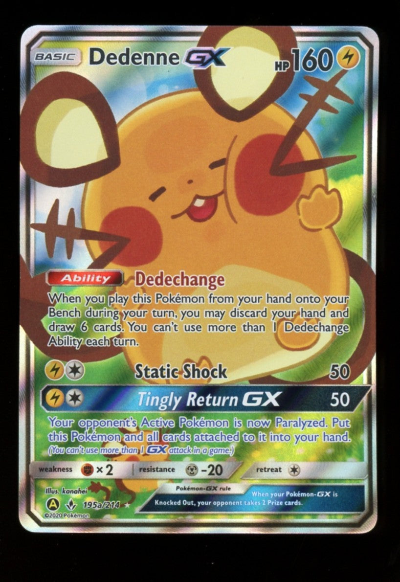 Dedenne GX 195a/214 Alternate Art Promo - Pokemon Trainer Kit Unbroken Bonds NM