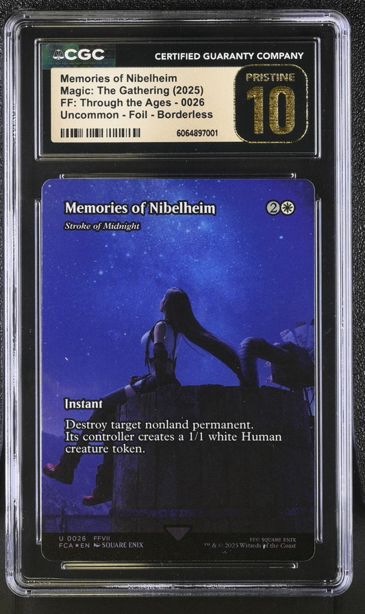 CGC 10 Pristine  Tifa Memories of Nibelheim 0026 Foil Showcase Final Fantasy MTG
