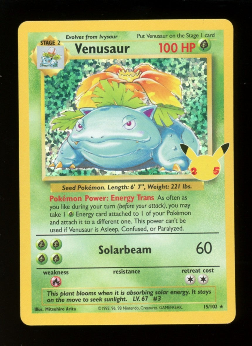 Venusaur 15/102 Holo Rare - Celebrations Classic Collection Pokemon 25th - NM