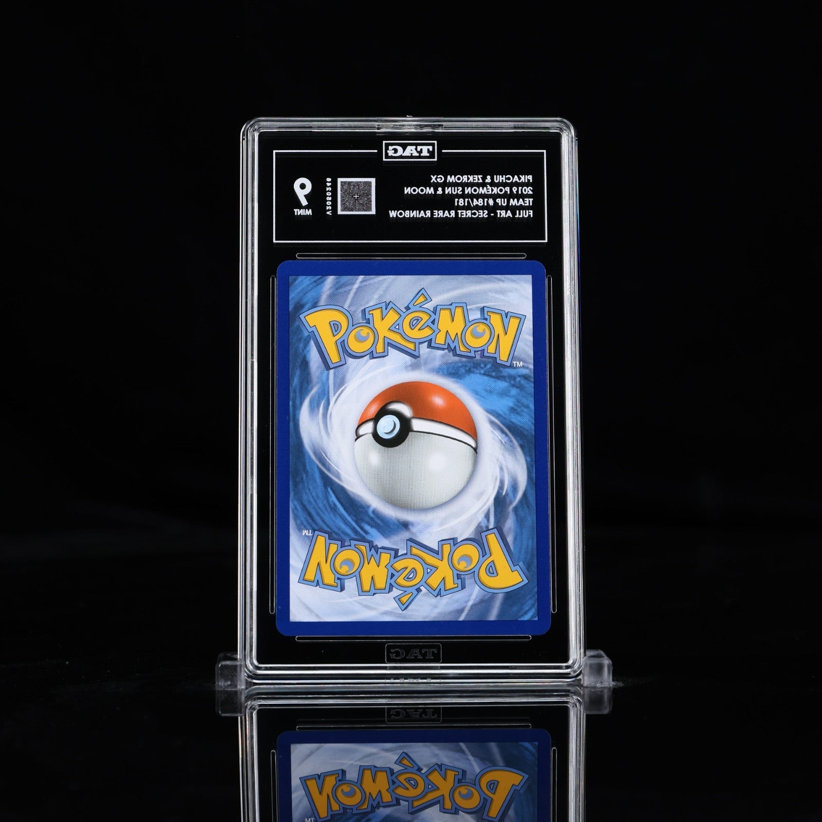 TAG 9 - Pikachu & Zekrom GX 184/181 Secret Rare  Pokemon Sun & Moon Team Up 2019